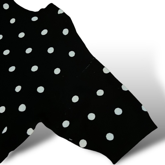 VICTOR GLEMAUD Knit Black/White Polka Dots SS Sweater Size 1X New Never … - Picture 4 of 7